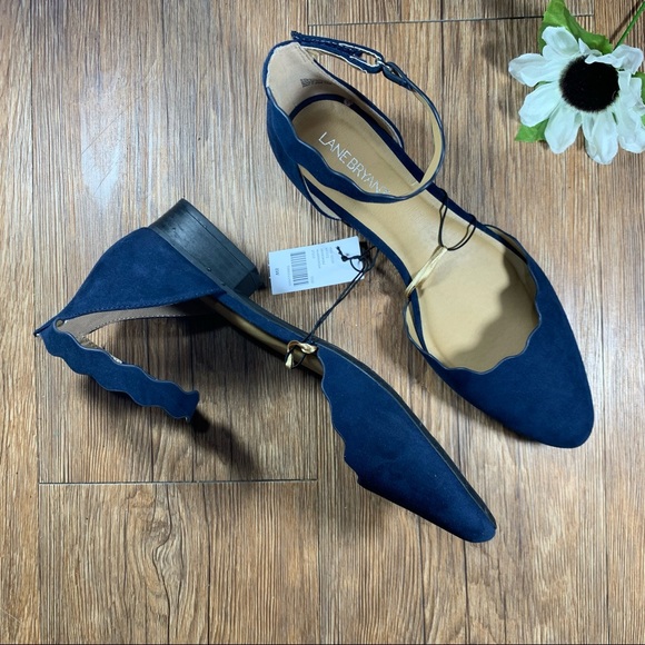 Lane Bryant Scalloped Low Heel Blue 8W - Picture 3 of 9